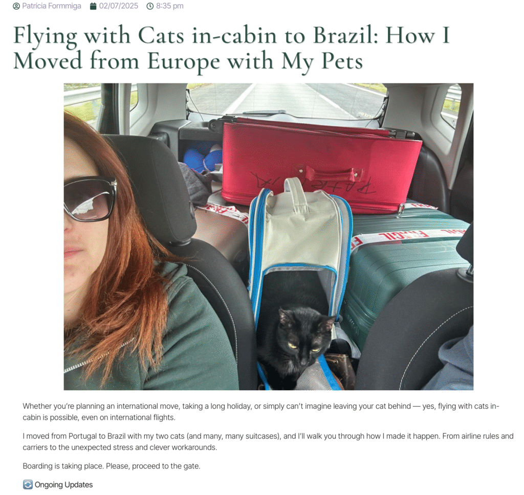 A woman in a car with a cat in the back seat